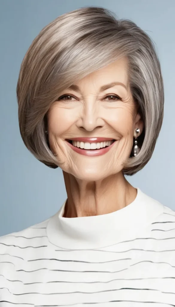 Classy Gray Inverted Bob