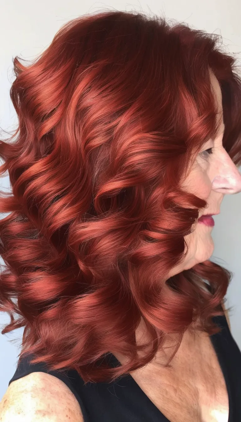 Copper Red Loose Curls