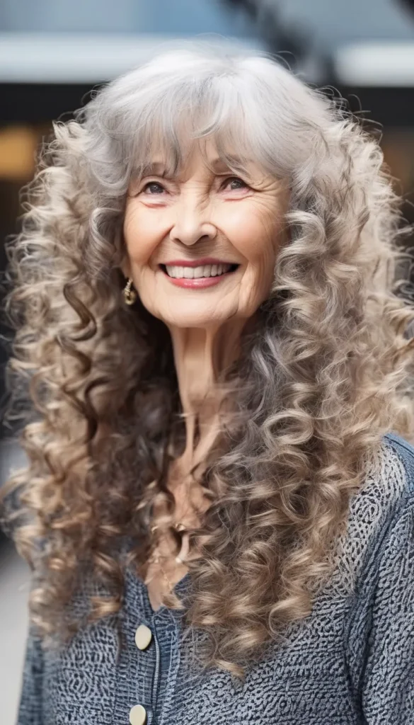 Curly Long Hair with Fringe