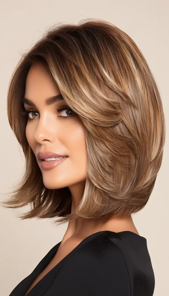 Feathered Layered Bob