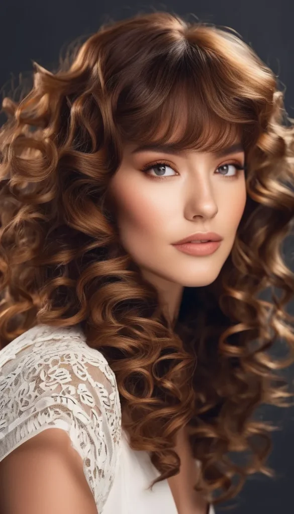 Natural Curls with Bangs