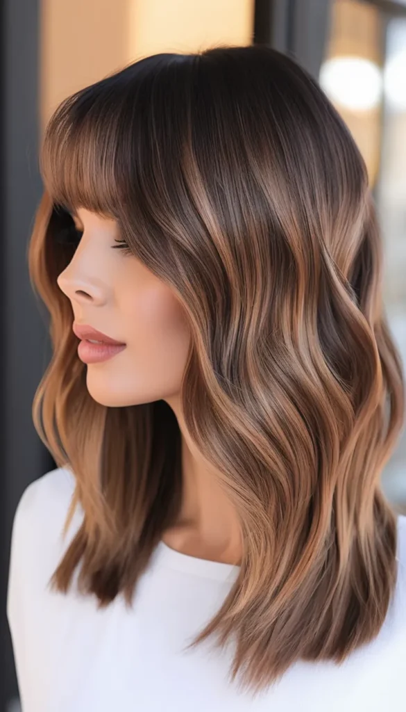 Shoulder Length wave with Bangs