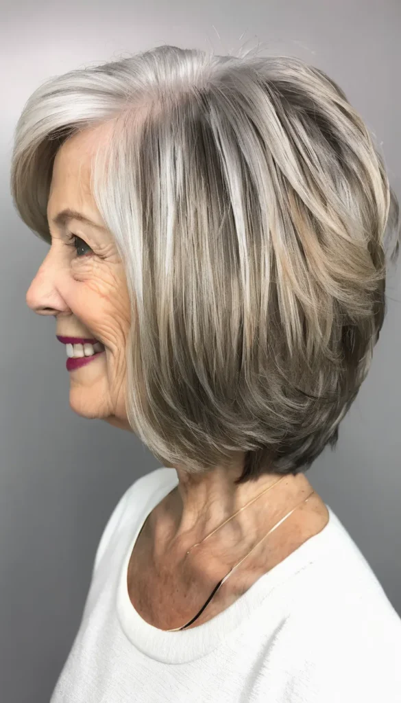 Textured Bob with Side Part