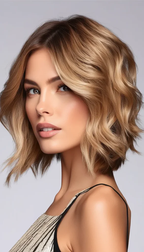 Textured Creamy Blonde Bob