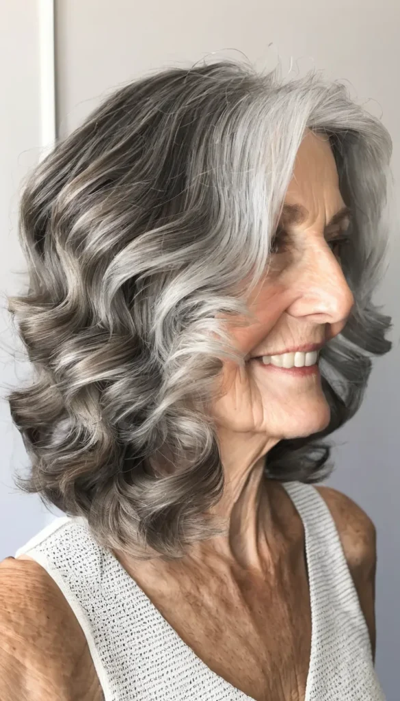 Wavy Lob for Thin Hair