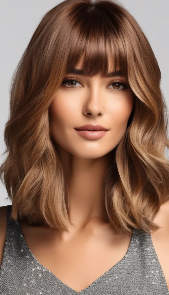 Wavy Lob with Fringe