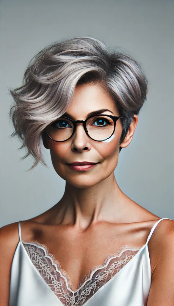 Wavy Silver Pixie