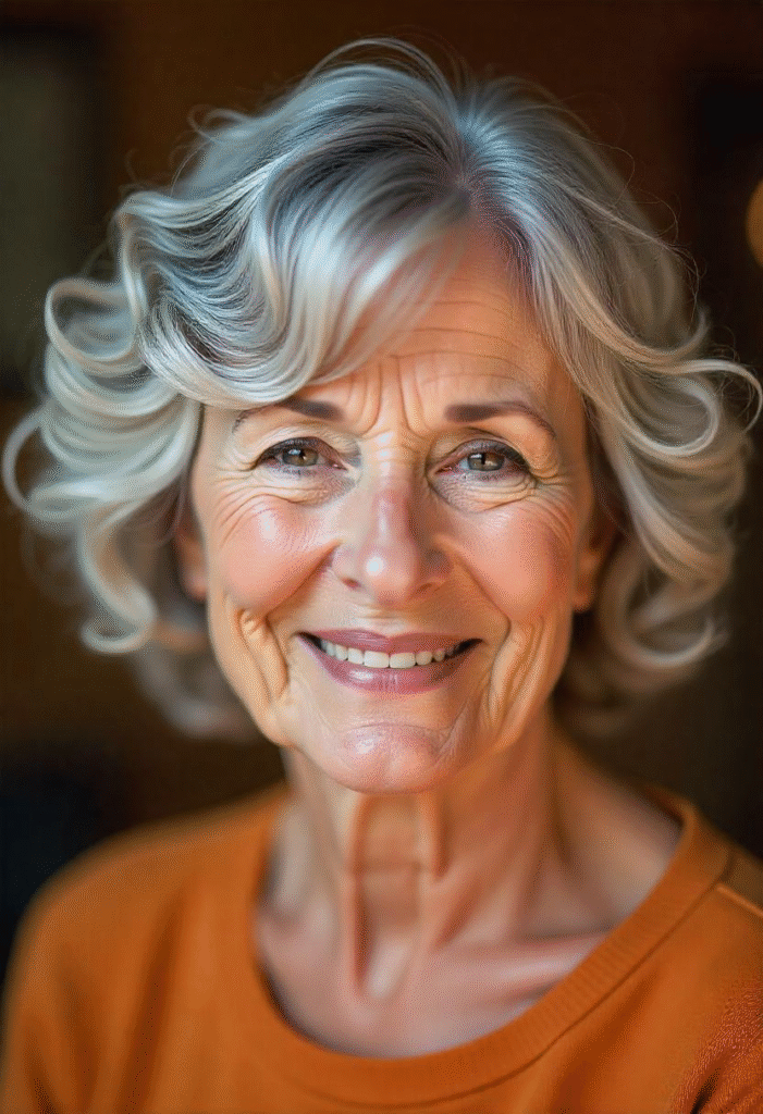 20 Best Shag Hairstyles for Women Over 60: Timeless And Trendy 15 Soft Curly Shag with Fringe