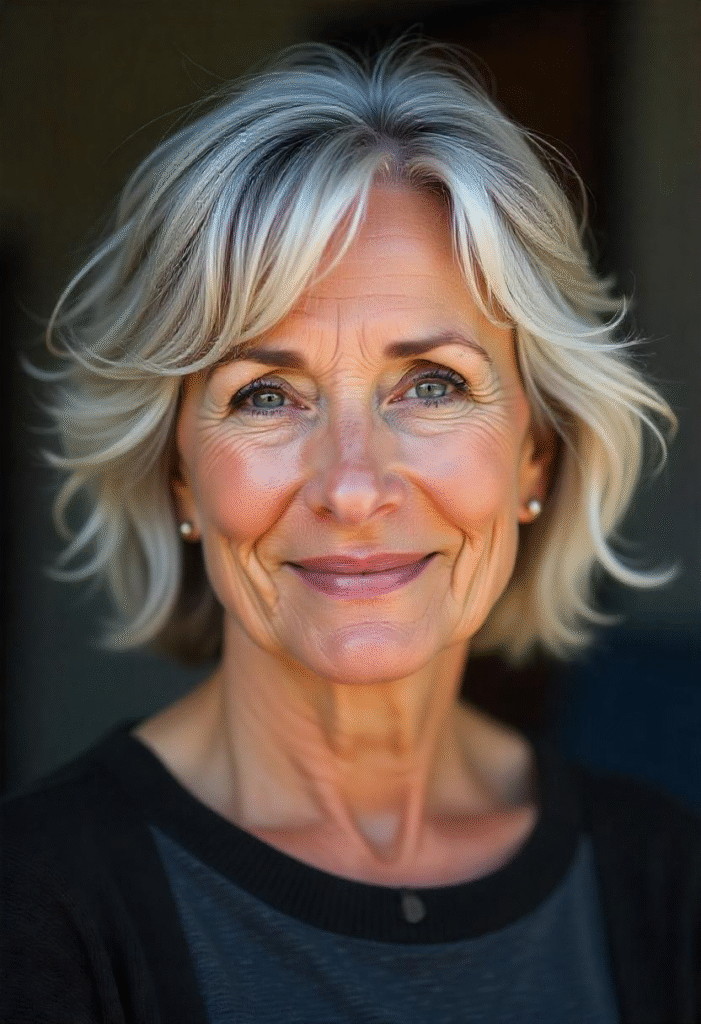 20 Best Shag Hairstyles for Women Over 60: Timeless And Trendy 2 Choppy Shag with Fringe