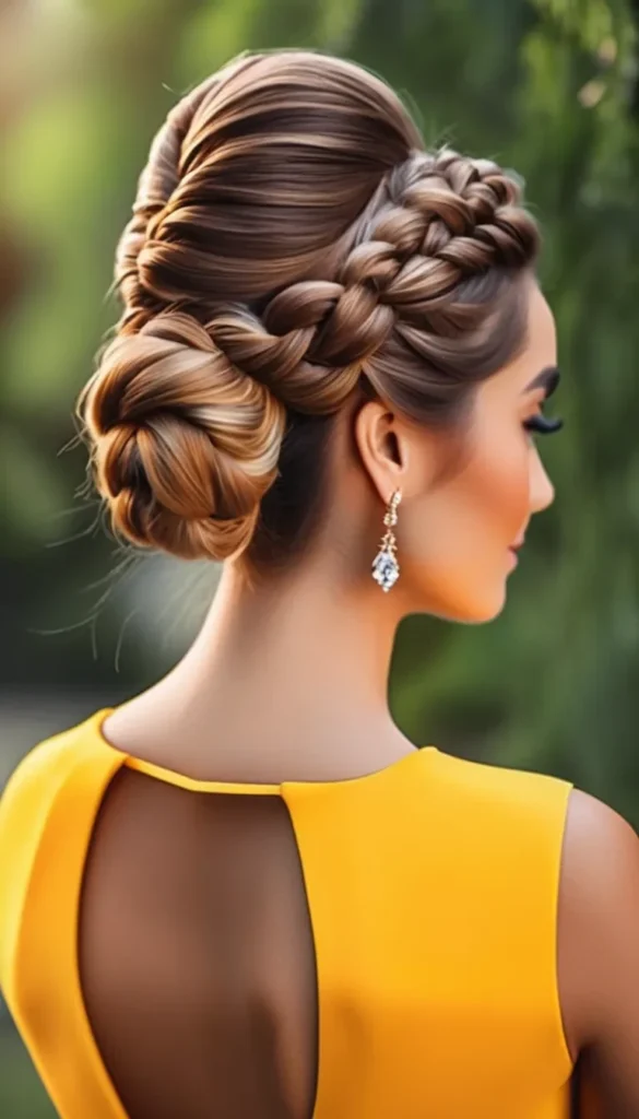 Braided Bun, hairstyle for women