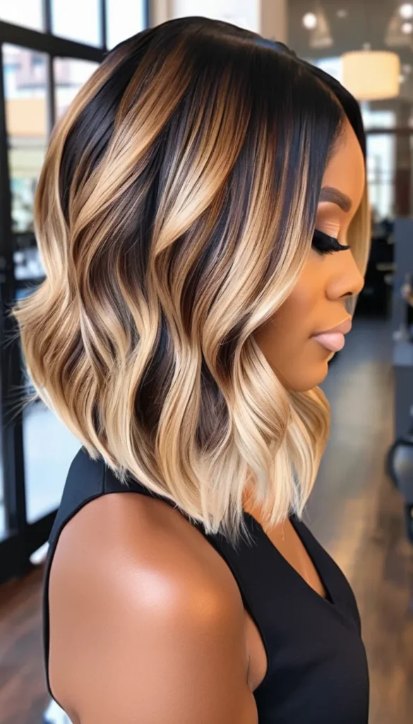 A-Line Bob with Highlights