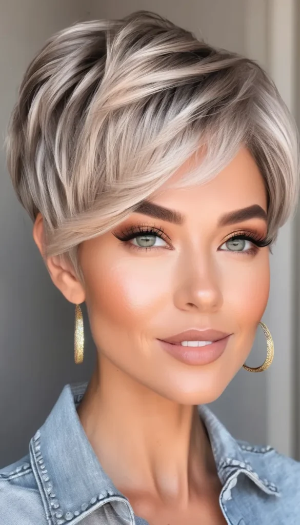 Ash Blonde Pixie