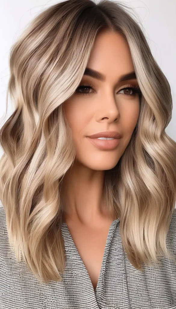 Beige Blonde Lob