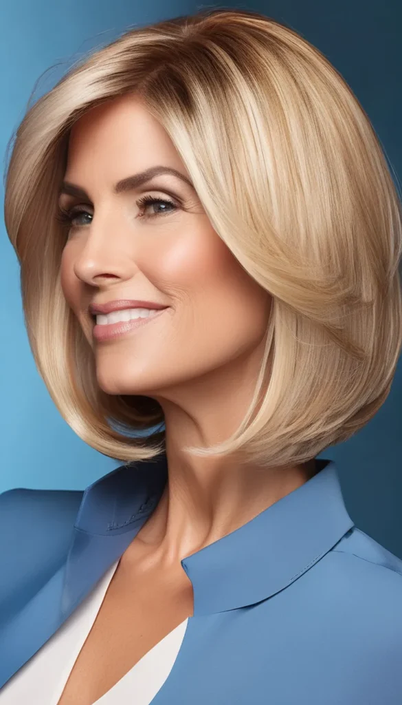 Blonde Bob with Flipped Ends