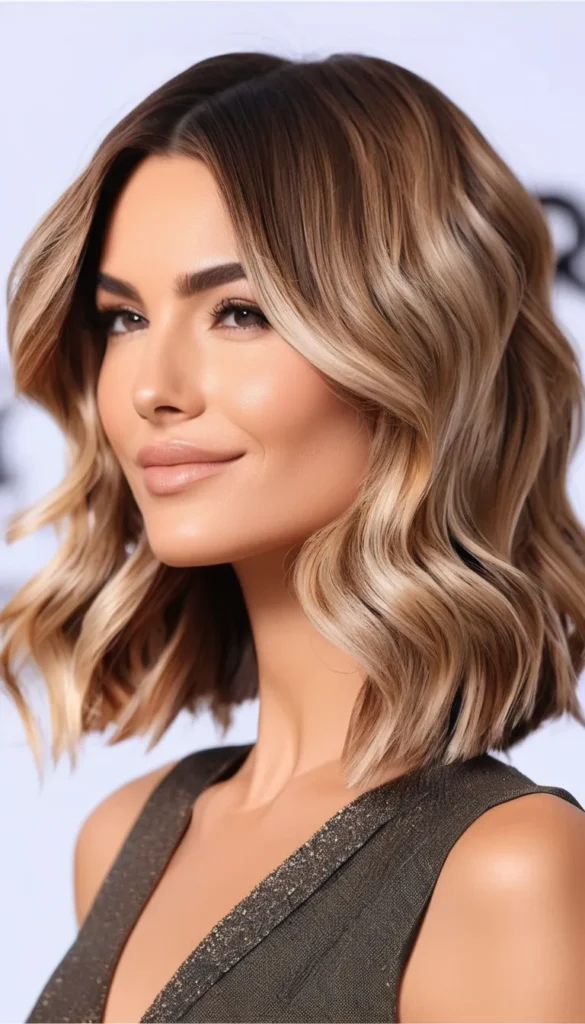 Blunt Ombre Wavy Bob