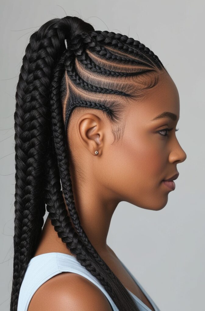 Box Braided Ponytail