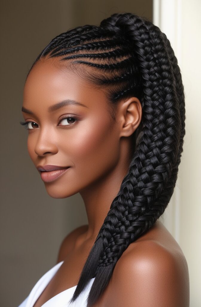 27 Best African Braid Hairstyle Ideas in 2025 25 Braided Ponytail