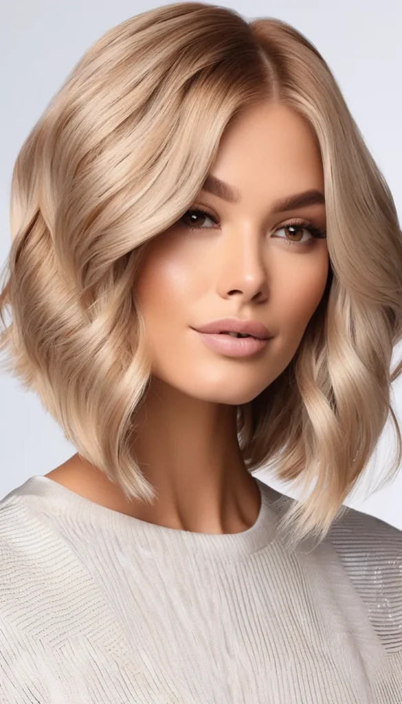 Champagne Blonde Bob