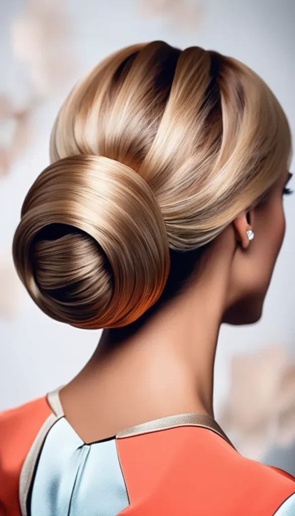 Champagne Blonde Chignon