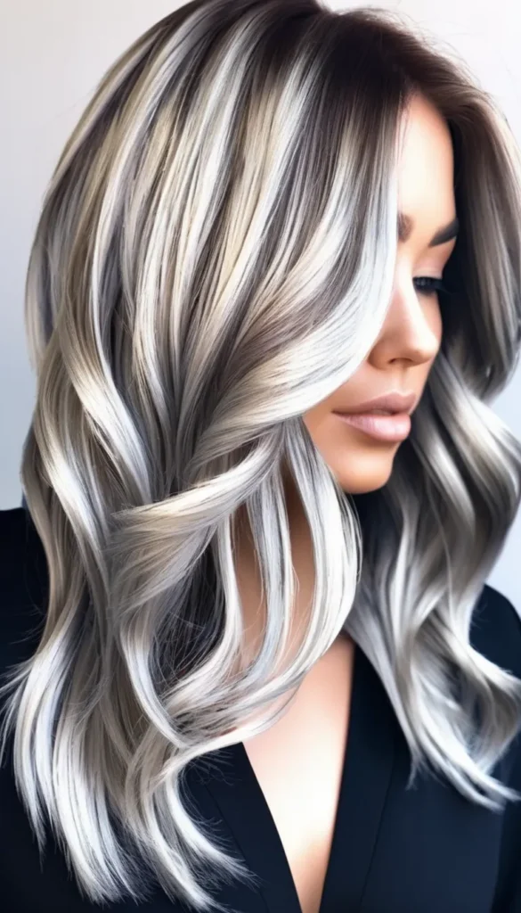 Cool Platinum with Ash Highlights