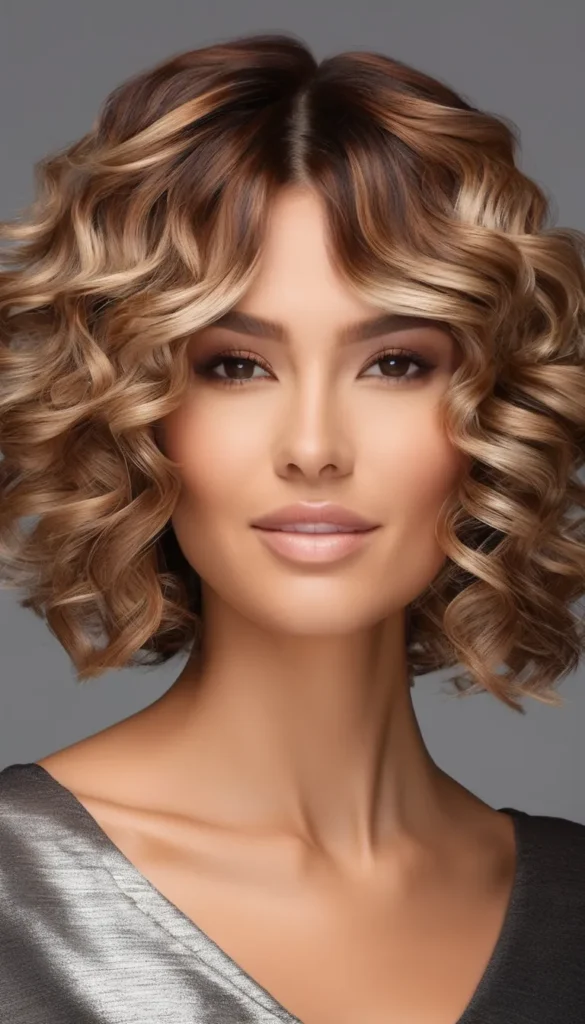 Curly Bob with Face-Framing Layers