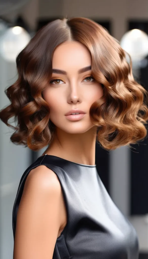 Curly Bob with Soft Waves