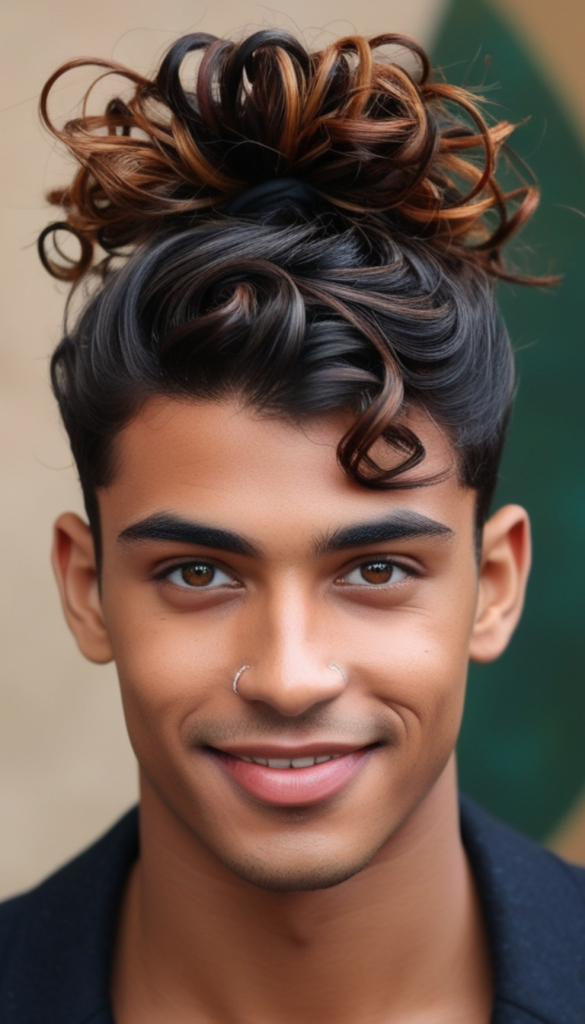 Curly Top Knot