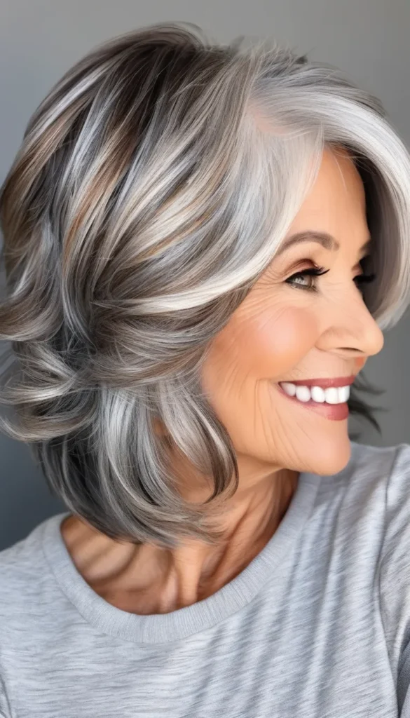 Face-Framing Wavy Layered Bob