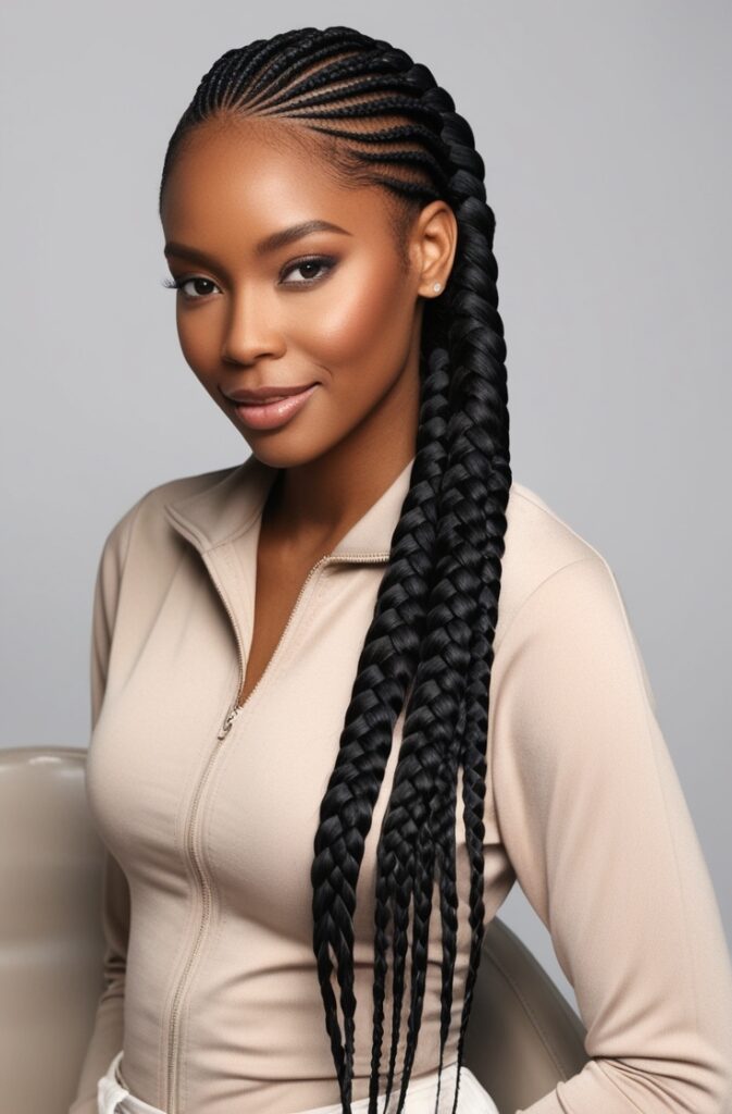 27 Best African Braid Hairstyle Ideas in 2025 18 Feed-In Braids