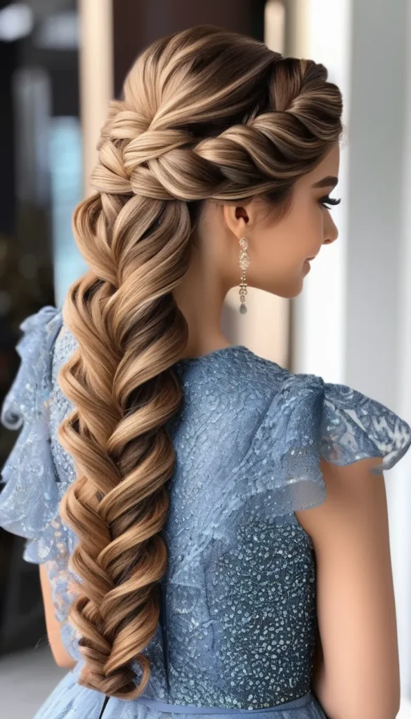 Half-Up Braid with Curls