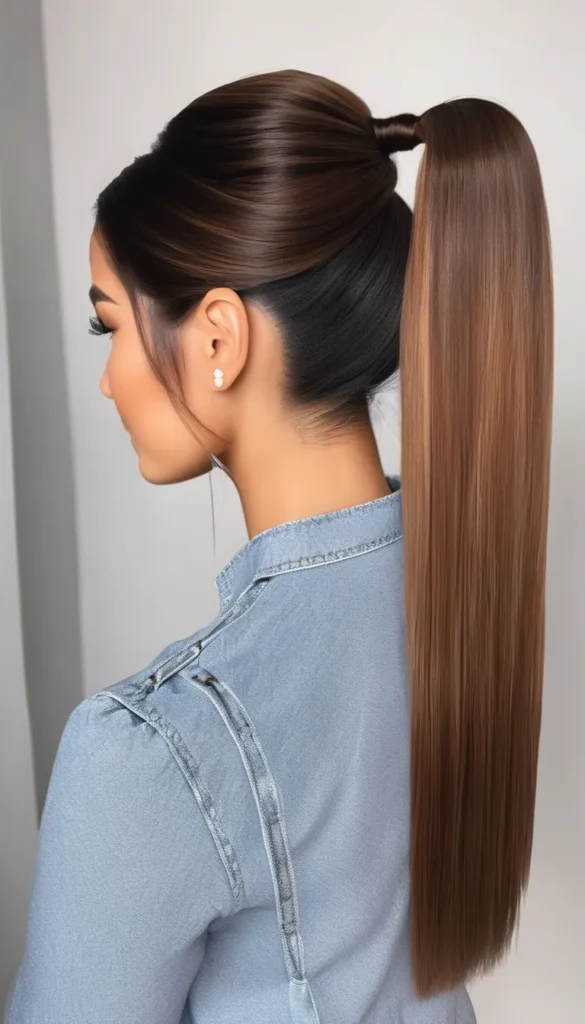 High Ponytail with Volume