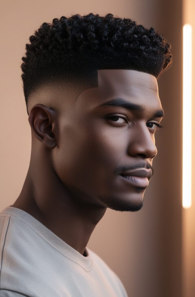 High Top Fade for Curly Hair