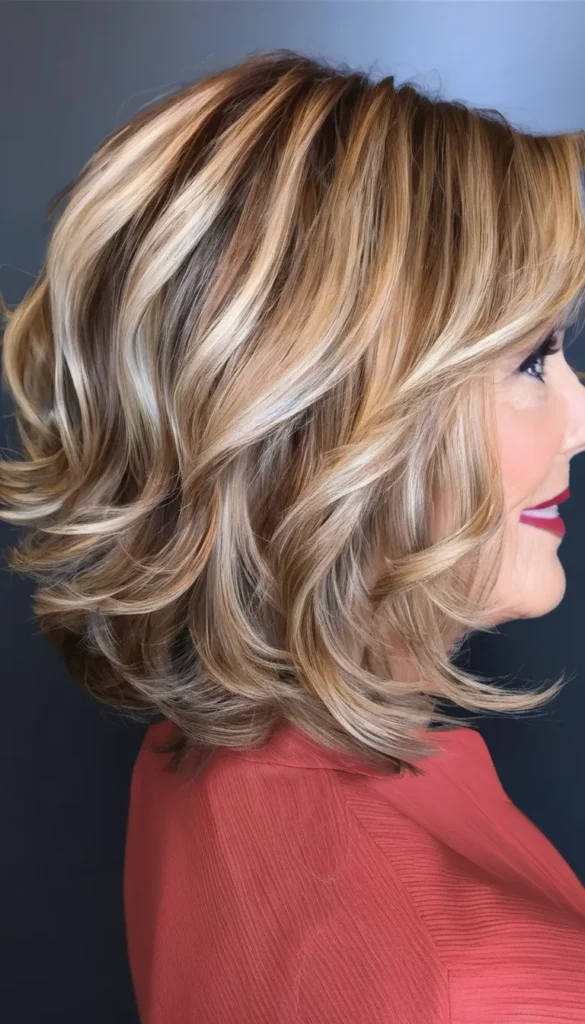 Highlighted Wavy Bob