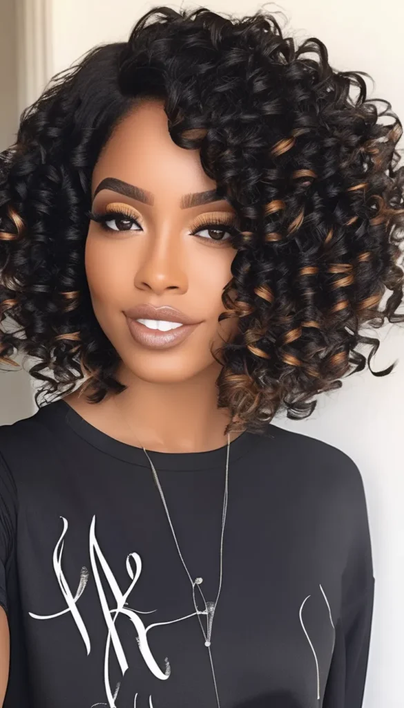 Inverted Bob for Black Curly Hair