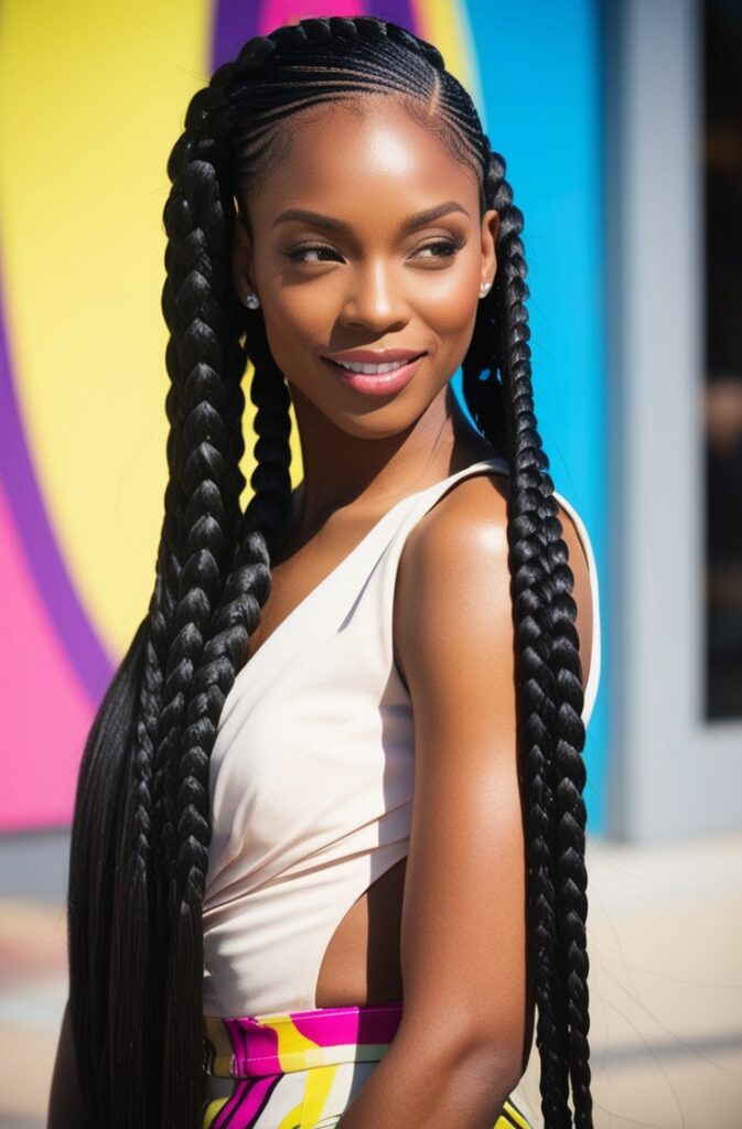 27 Best African Braid Hairstyle Ideas in 2025 8 Lemonade Braids