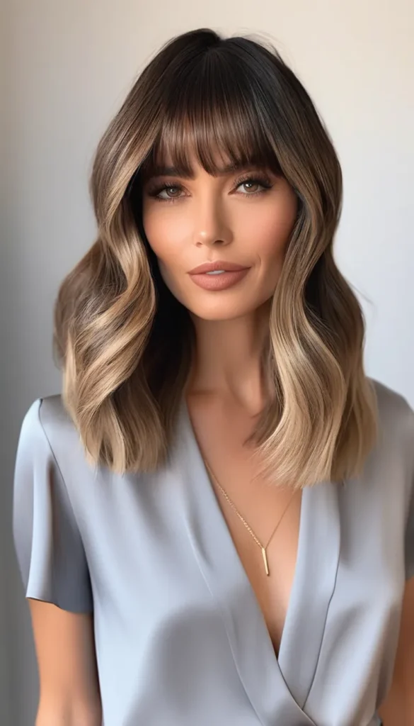 Long Bob with Curtain Bangs