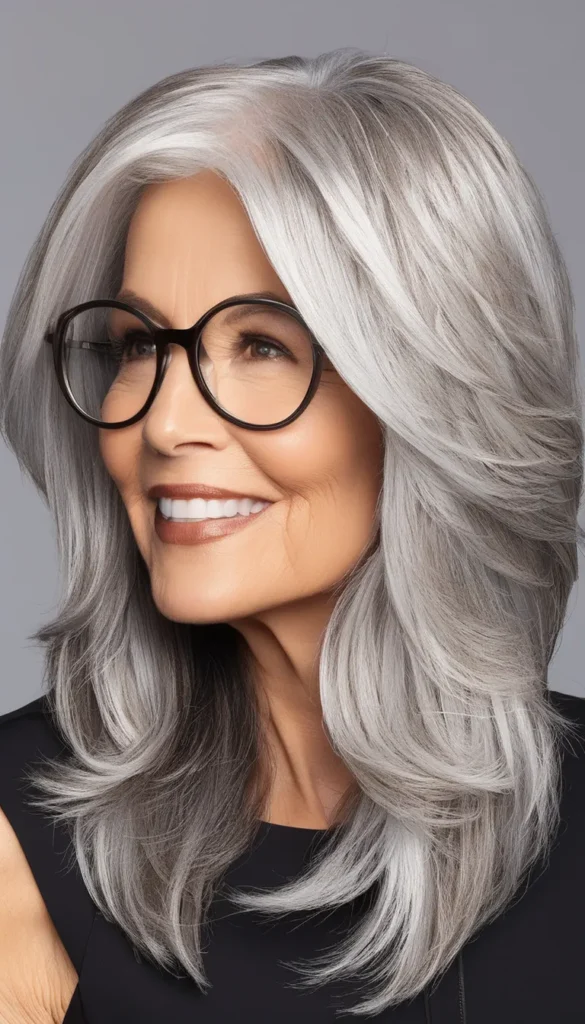 Long Silver Layers with Glasses