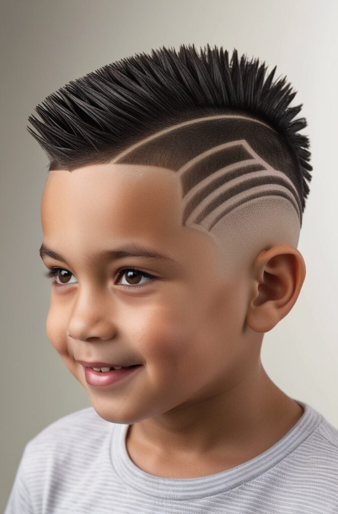 Mohawk Fade with Design