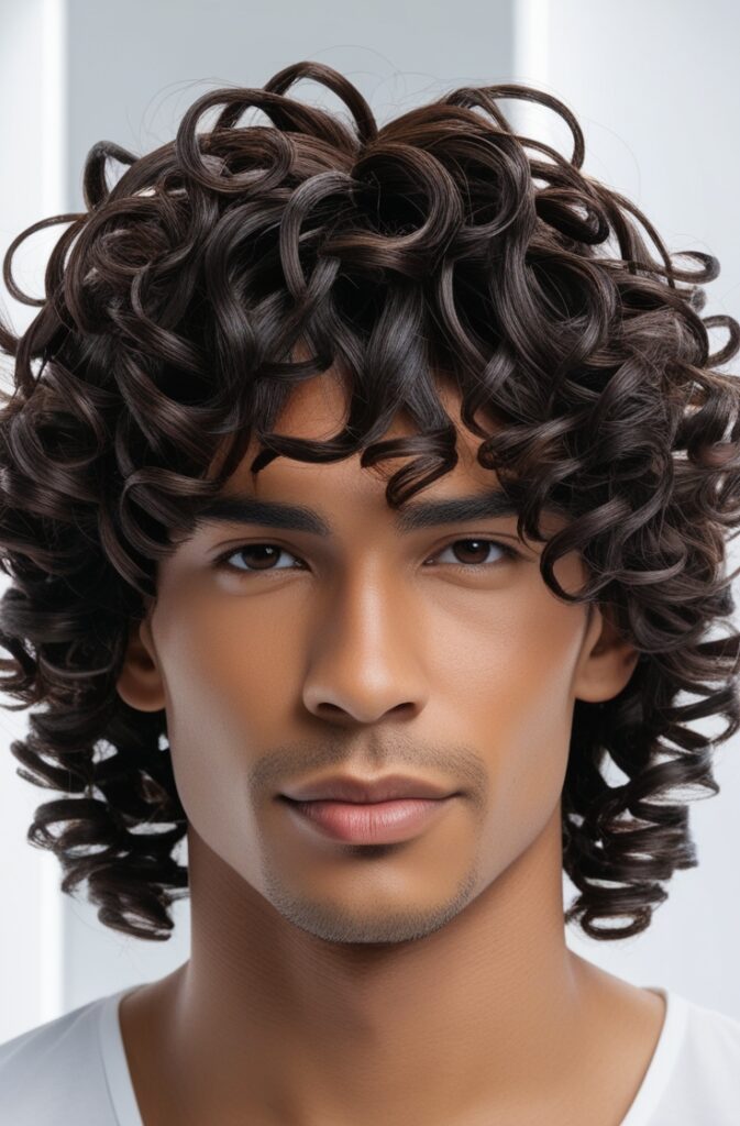 Natural Medium-Length Curls