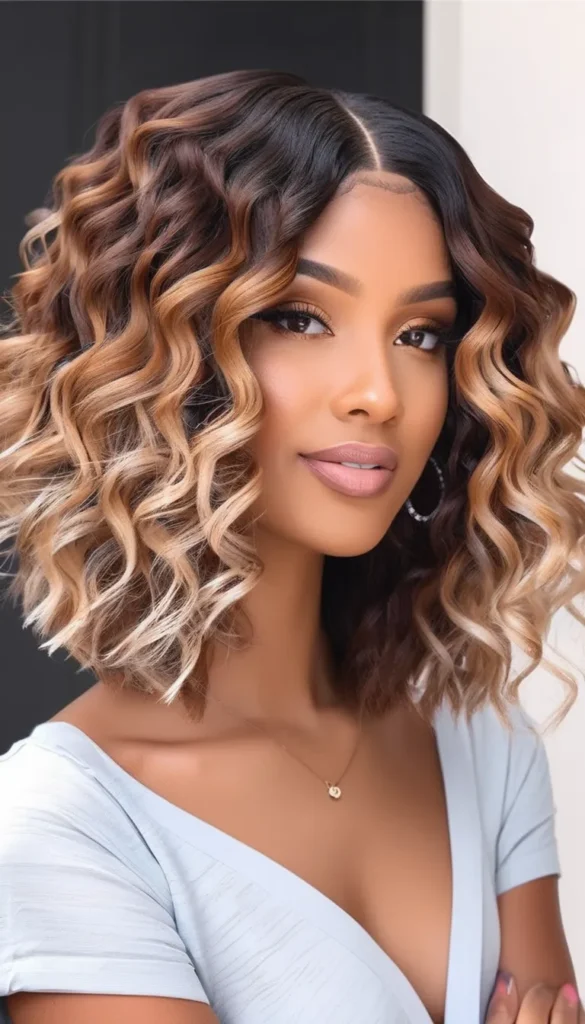 Ombre Curly Bob for Women