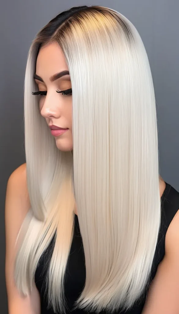 Platinum Blonde Straight Hair