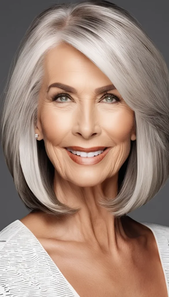 Platinum Bob with Face-Framing Layers