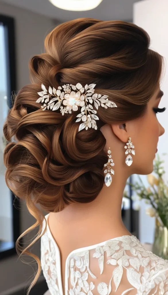 Romantic Updo with Curls