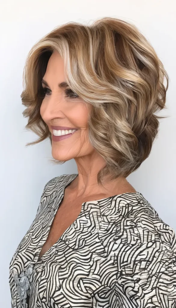 Short Layered Curly Bob