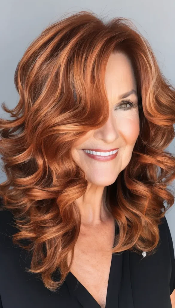 Shoulder-Length Voluminous Copper Cut