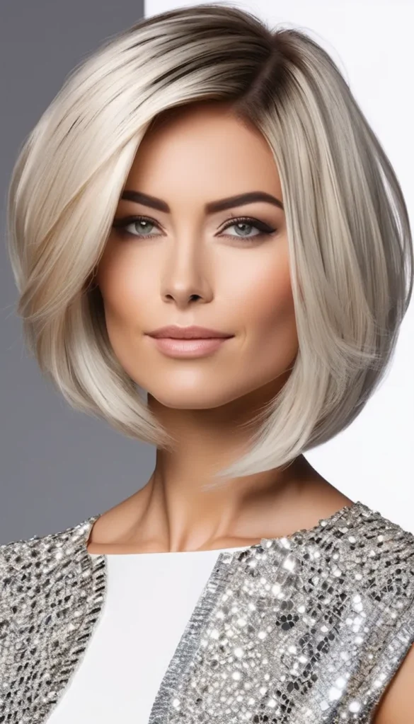 Side-Parted Bob with Layers