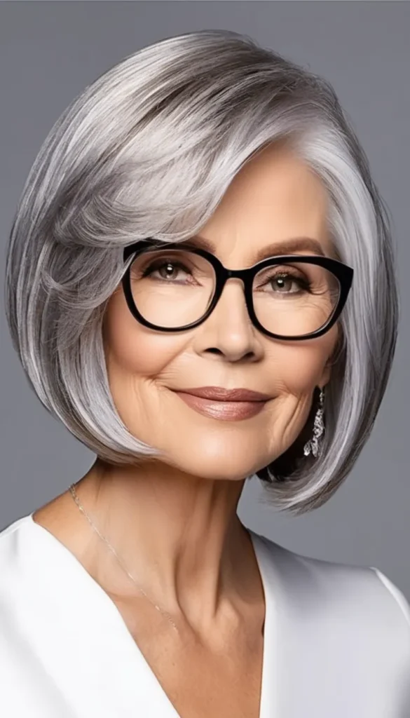 Silver Bob with Glasses