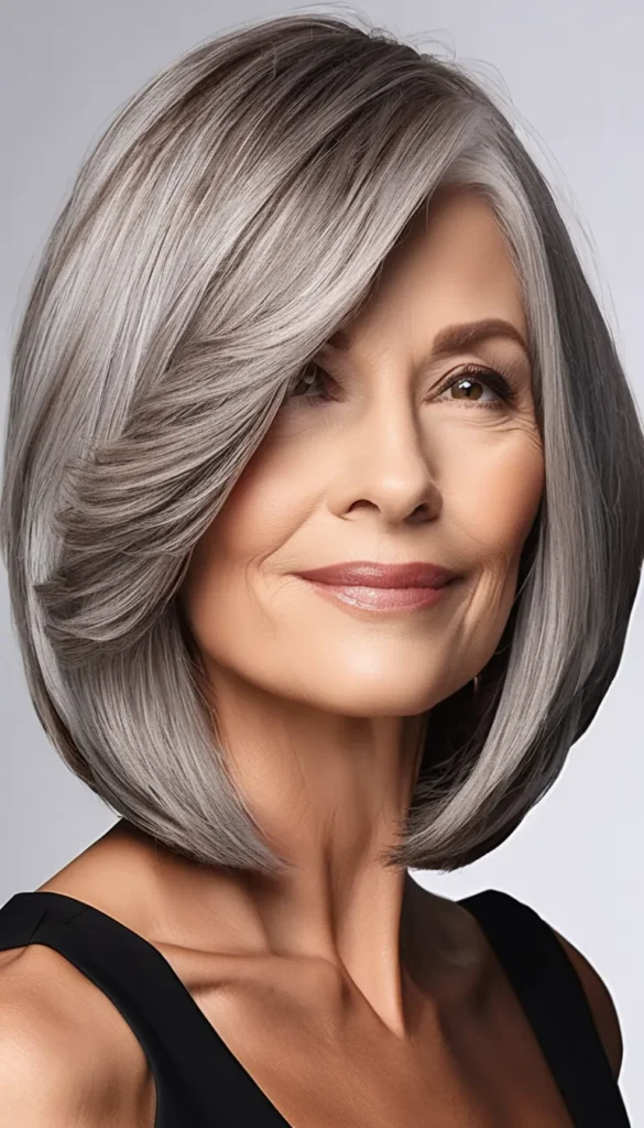 Silver Layered Bob