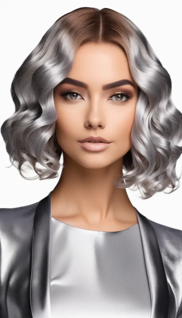 Silver Messy Waves