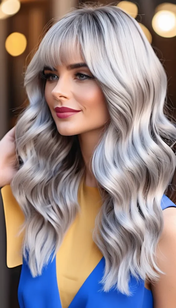 Silver Waves with Bangs